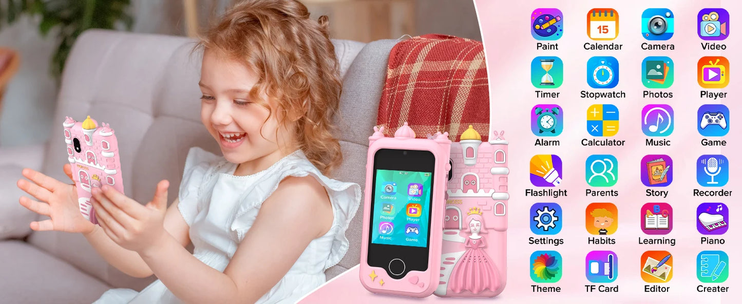 DIAMOOKYCN Kids Smart Phone Toy Educational Camera For Kids