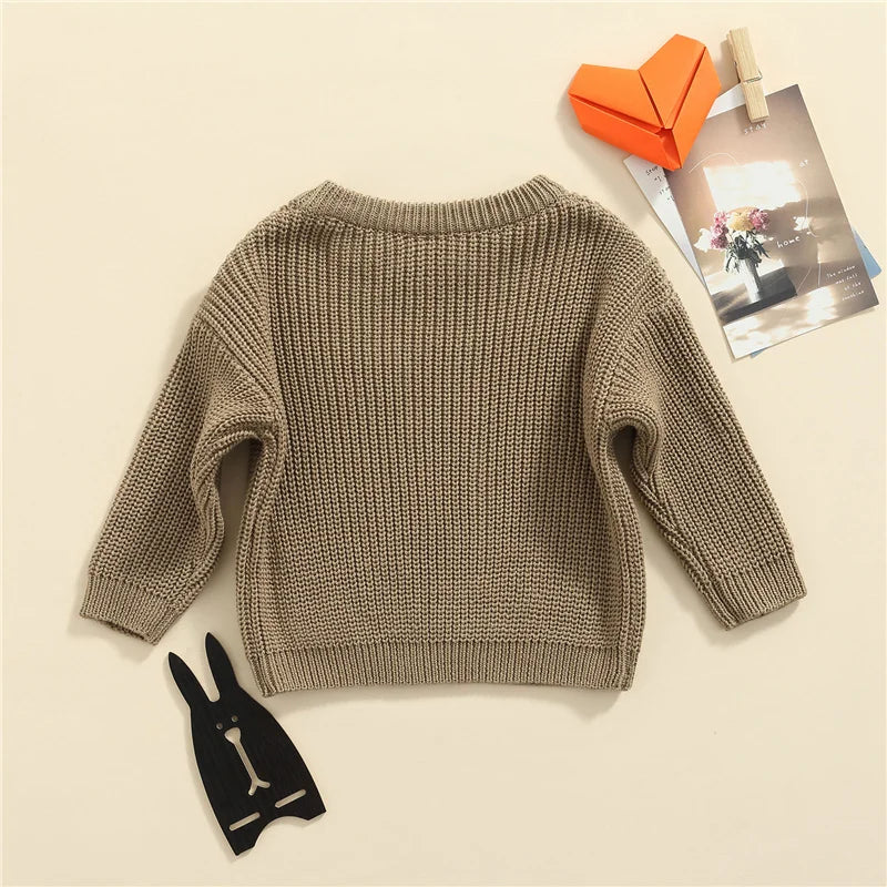 Suefunskry Newborn Unisex Knitted Long Sleeve Sweater