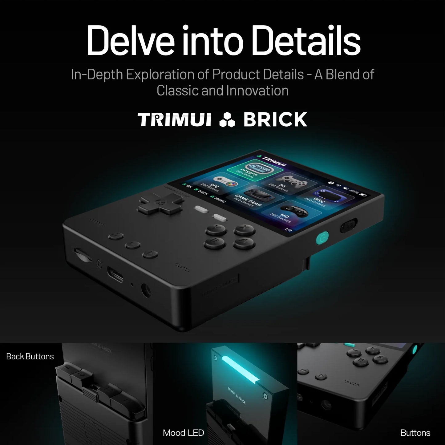 TRIMUI BRICK Handheld Game Console With IPS Screen And Linux