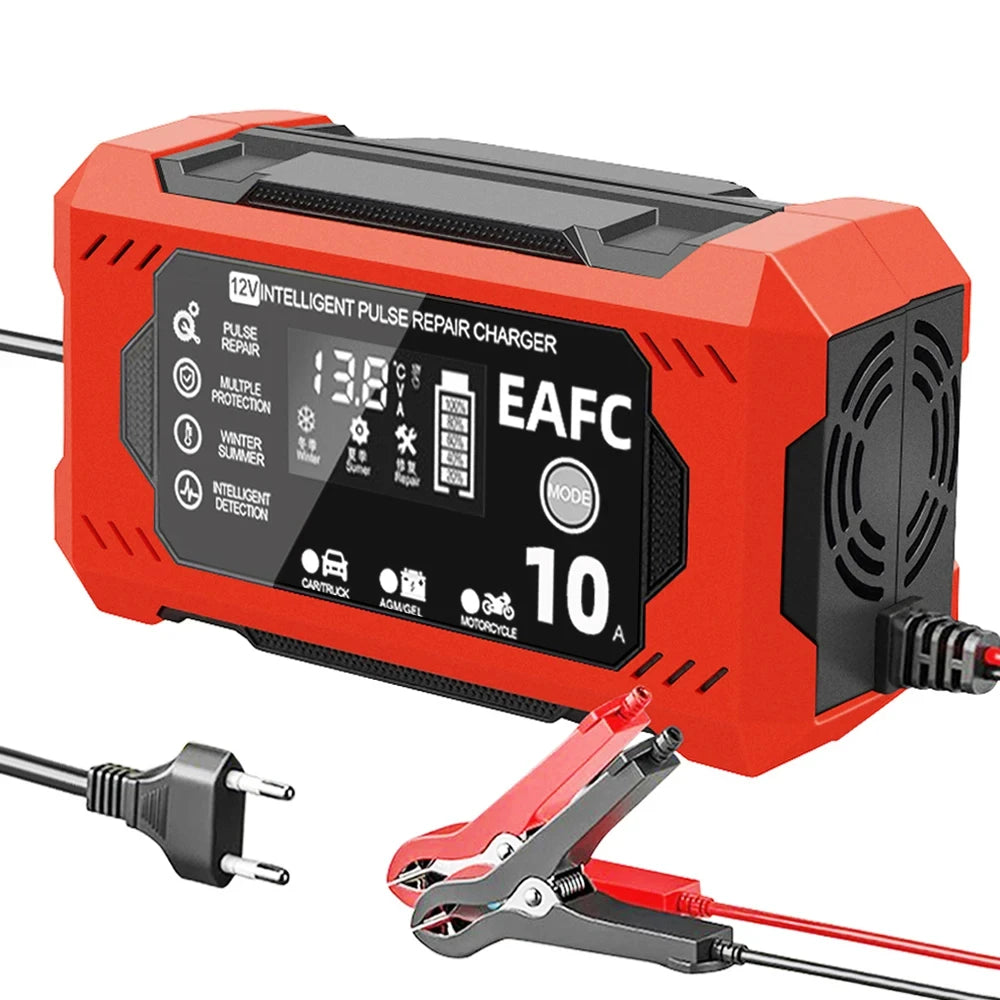 EAFCH Car Battery Charger 12V 6A Pulse Repair Dual Mode