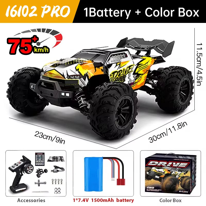 WLtoys Pro 4WD RC Car With LED Lights Remote Control