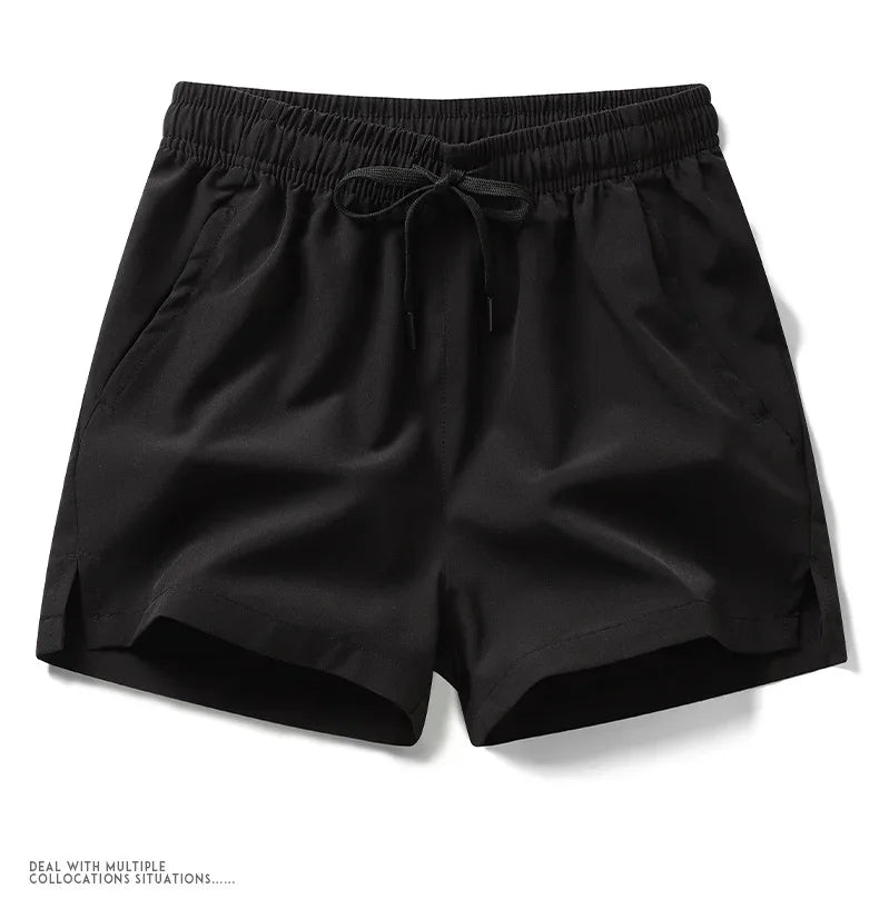 Summer Mens Sports Shorts Solid Color Casual Jogging Beach