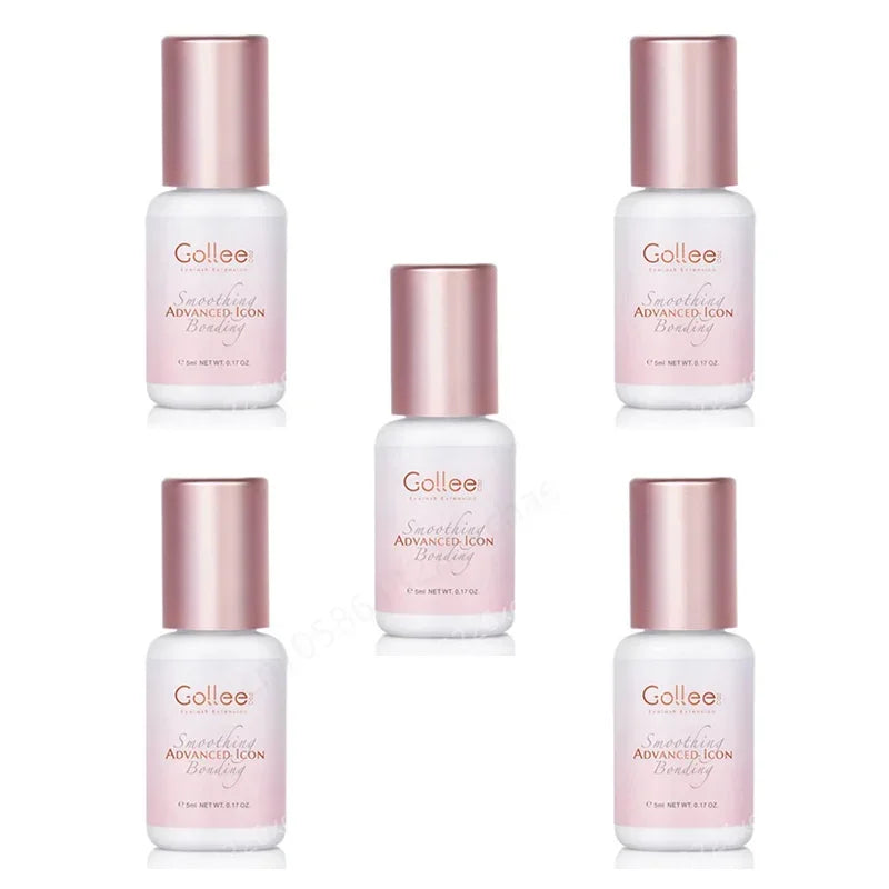 Gollee Pink Adhesive Eyelash Extension Glue 5ml Lashes Adhesive for Volume Lashes Individual Lashes Wholesale Price Own Logo
