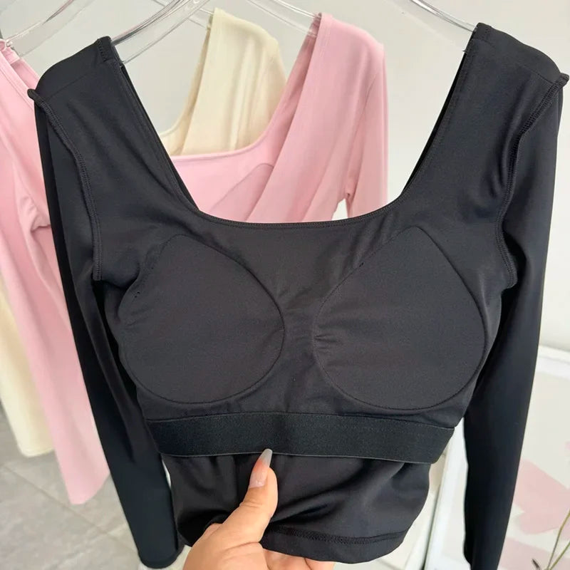 Women Seamless Breathable Long Sleeve Yoga Top For Running Workouts