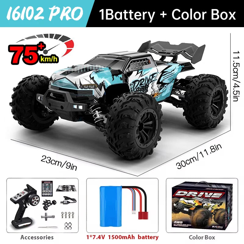 WLtoys Pro 4WD RC Car With LED Lights Remote Control