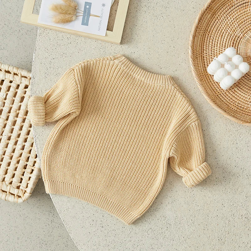 Suefunskry Newborn Unisex Knitted Long Sleeve Sweater