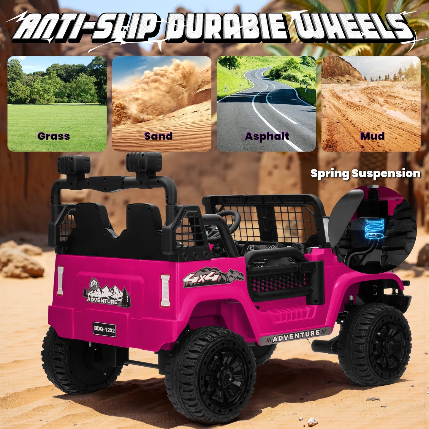 Features 24V 4WD Kids Electric UTV With Remote Control