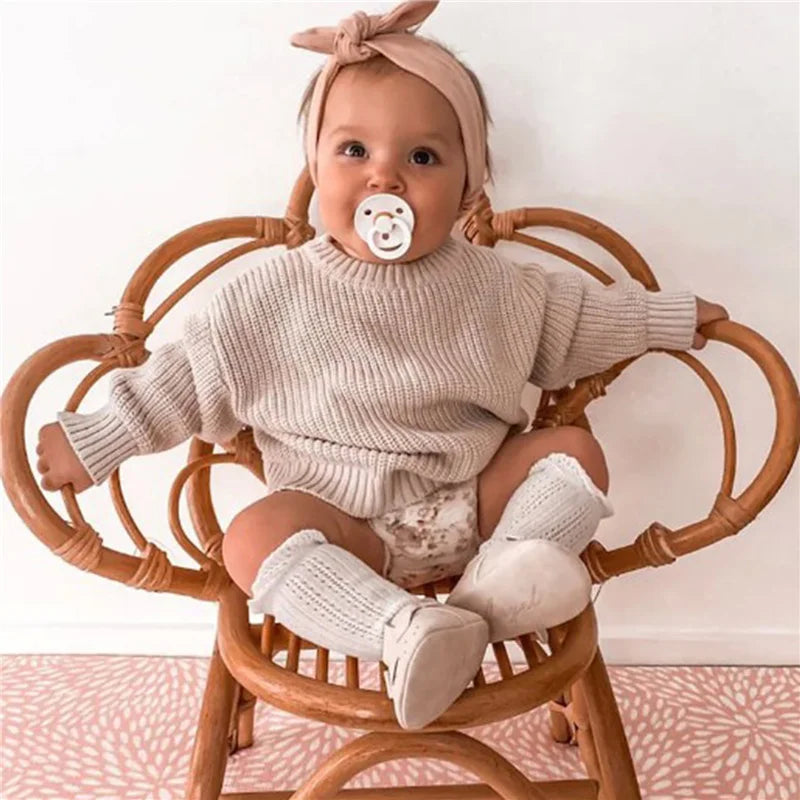 Suefunskry Newborn Unisex Knitted Long Sleeve Sweater