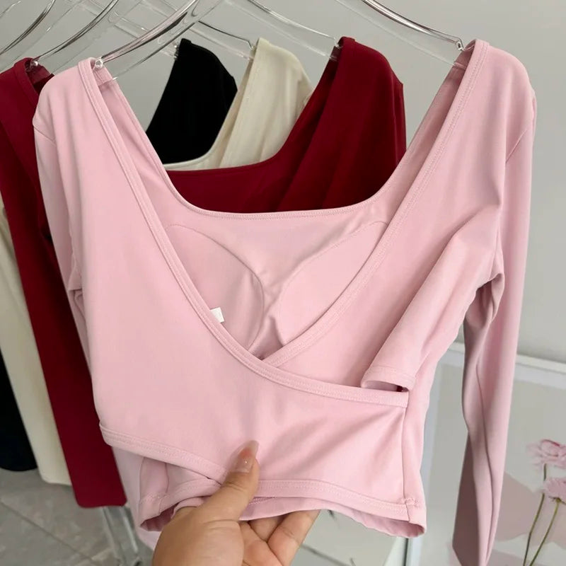 Women Seamless Breathable Long Sleeve Yoga Top For Running Workouts