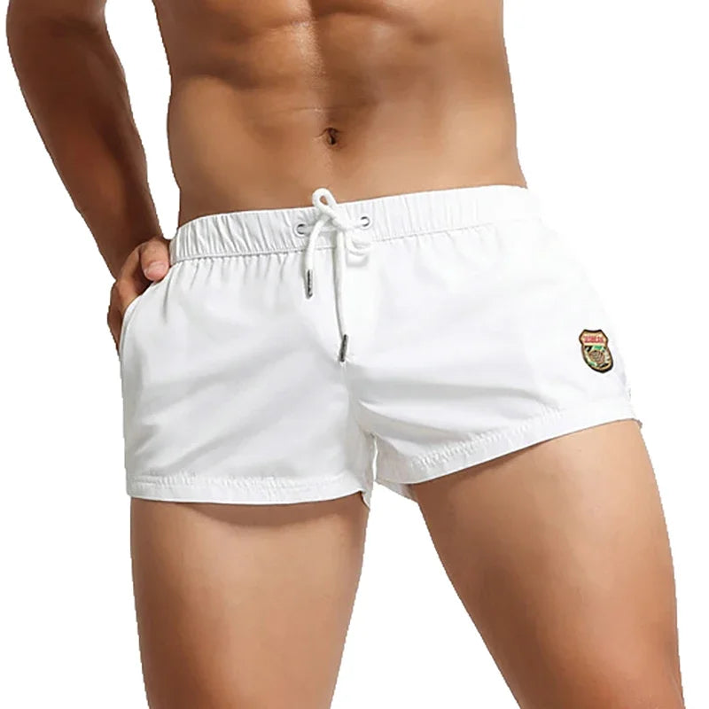 Men Casual Shorts With Pockets Mesh Boxer For Summer Gym