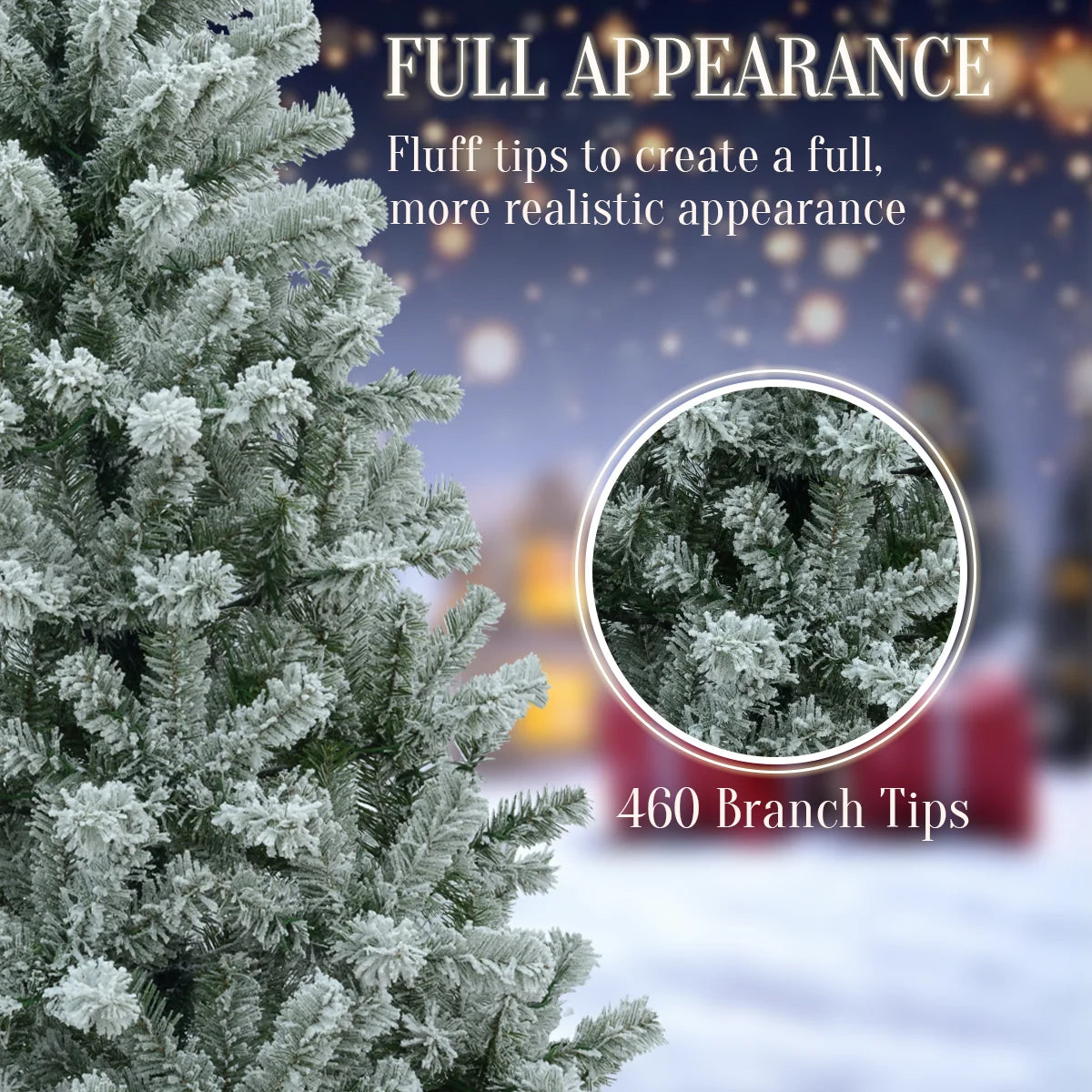 180/190cm Pre-Lit Artificial Christmas Tree Christmas Decorations Party Home Decor 200 LED Light White Green 460 Branch Tips