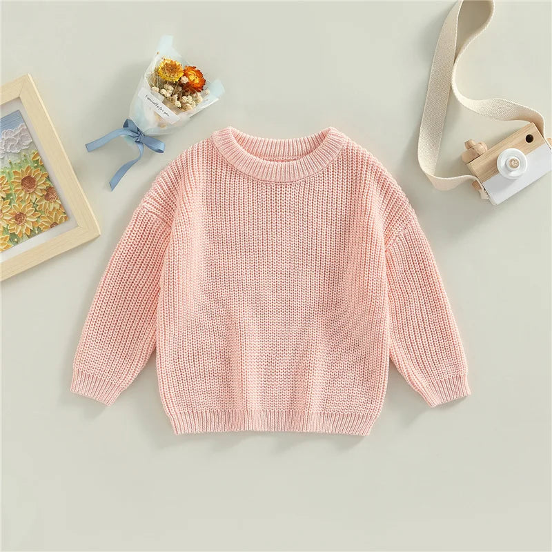 Suefunskry Newborn Unisex Knitted Long Sleeve Sweater