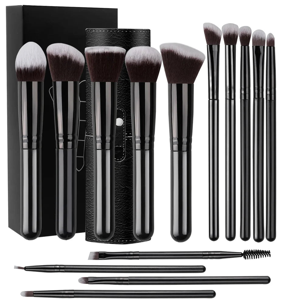 14PCS Makeup Brushes Set  Soft Fluffy Foundation Blush Powder Eyeshadow Blending Female Cosmetics Beauty Tool Christmas gift