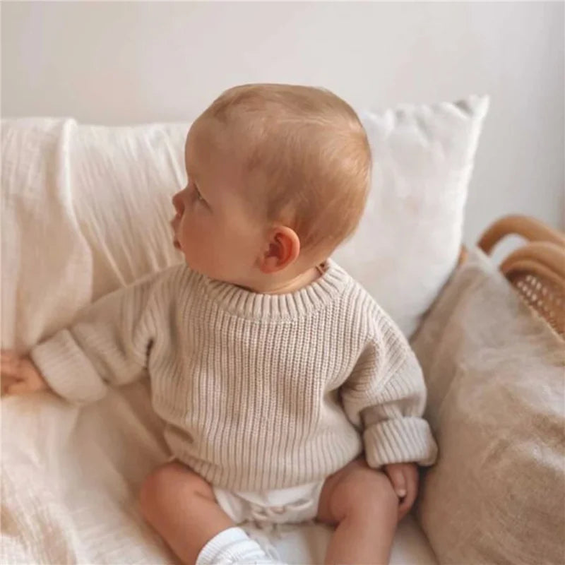 Suefunskry Newborn Unisex Knitted Long Sleeve Sweater