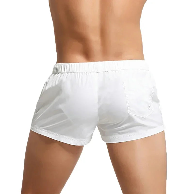Men Casual Shorts With Pockets Mesh Boxer For Summer Gym