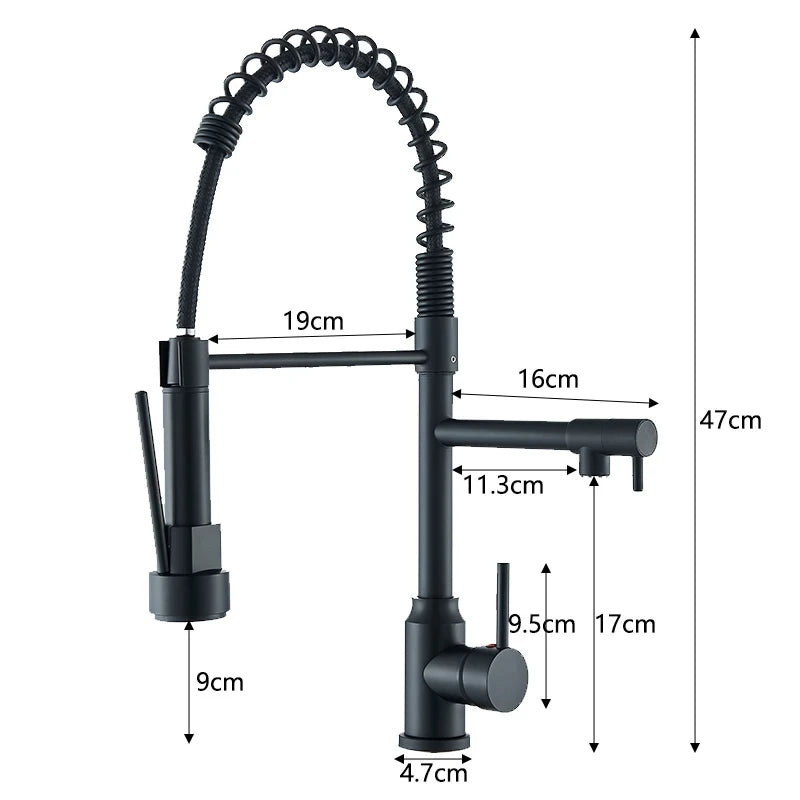 Wanmivezlo Pull Down Kitchen Faucet Hot Cold Water Mixer