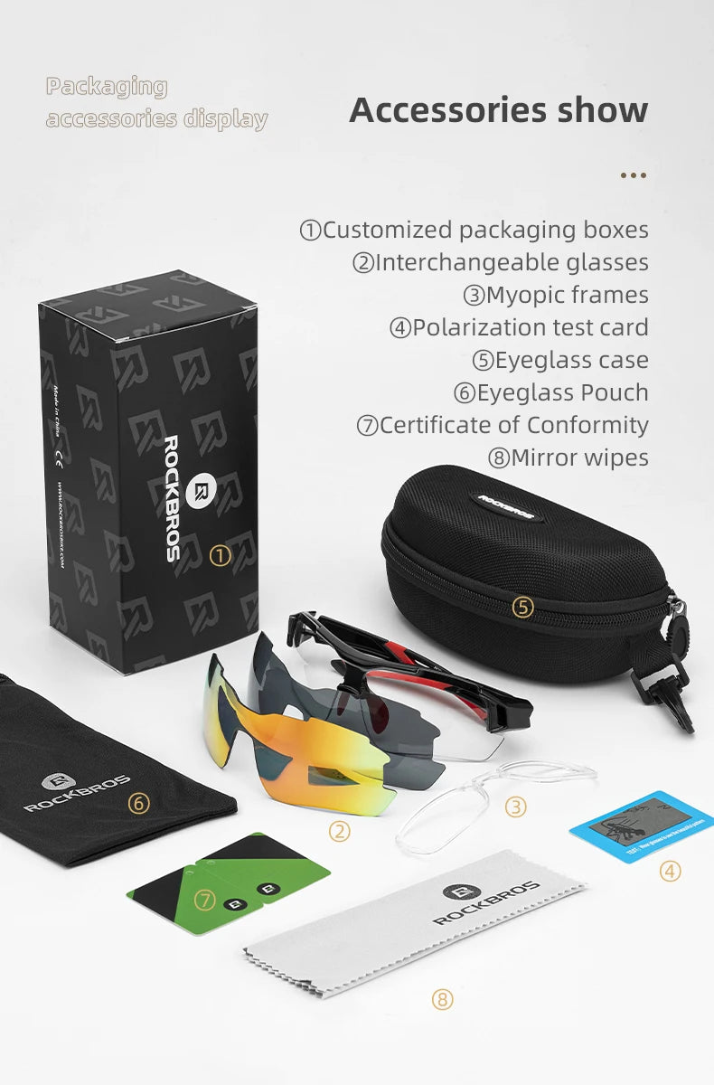 ROCKBROS Polarized Cycling Glasses Unisex