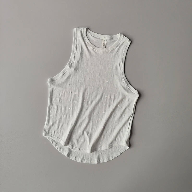 Womens Sleeveless Pilates Top Quick Dry Yoga Shirt For Fitness