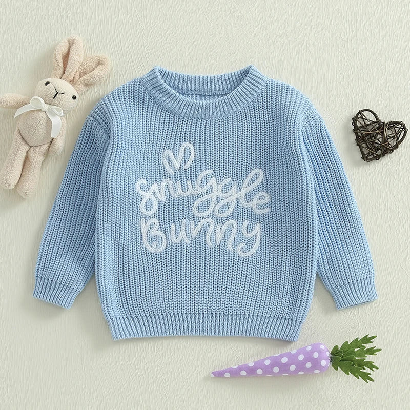 Guangdong Kids Easter Bunny Ears Knit Unisex Sweater