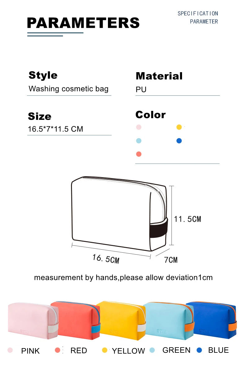 QUEENSHOWCN Waterproof Cosmetic Bag Travel Storage Case