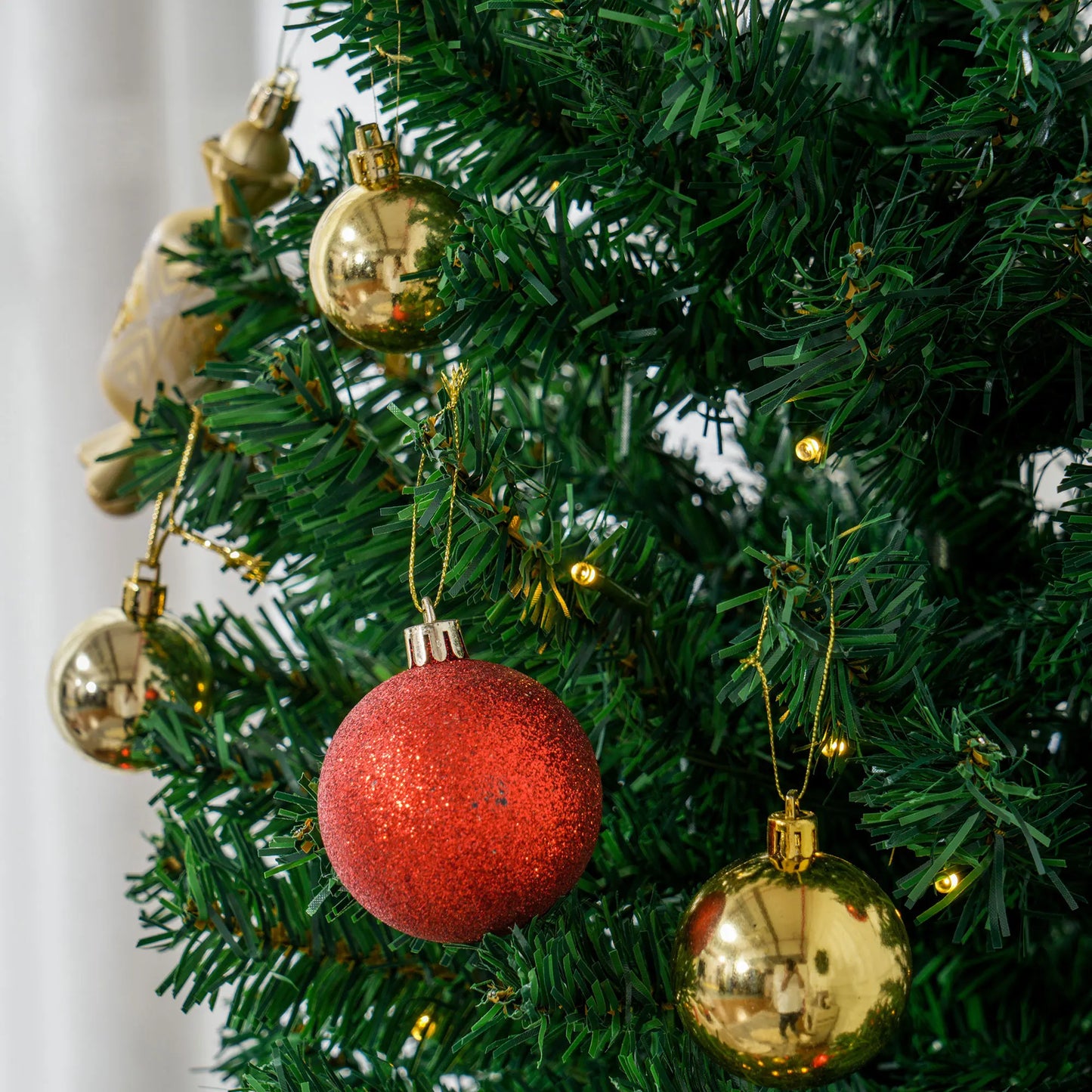 6' Prelit Christmas Tree Artificial Xmas Tree Metal Stand Green