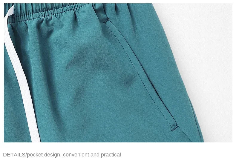 Summer Mens Sports Shorts Solid Color Casual Jogging Beach