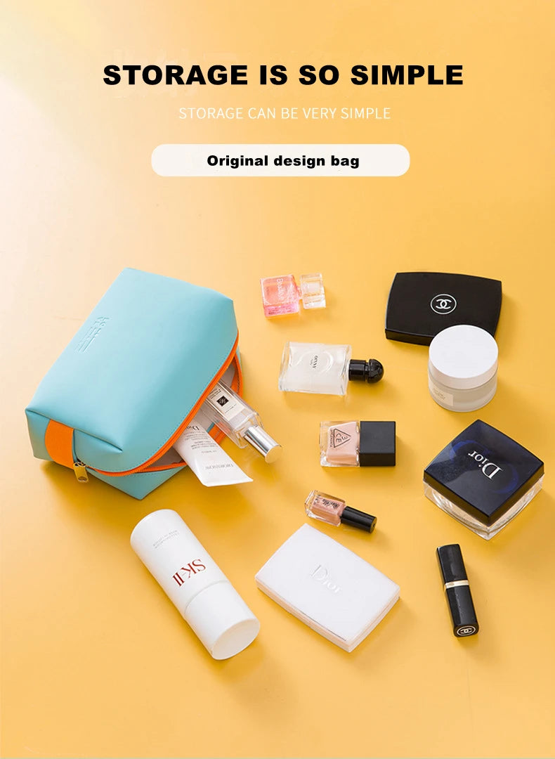 QUEENSHOWCN Waterproof Cosmetic Bag Travel Storage Case