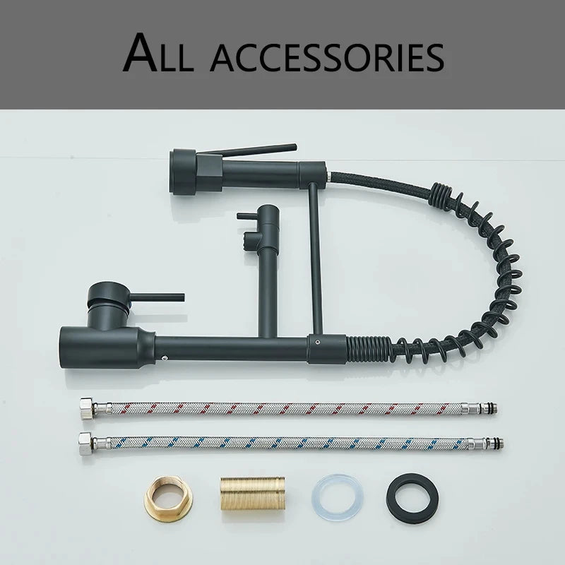 Wanmivezlo Pull-Down Kitchen Faucet Deck Mounted Hot Cold Water Mixer