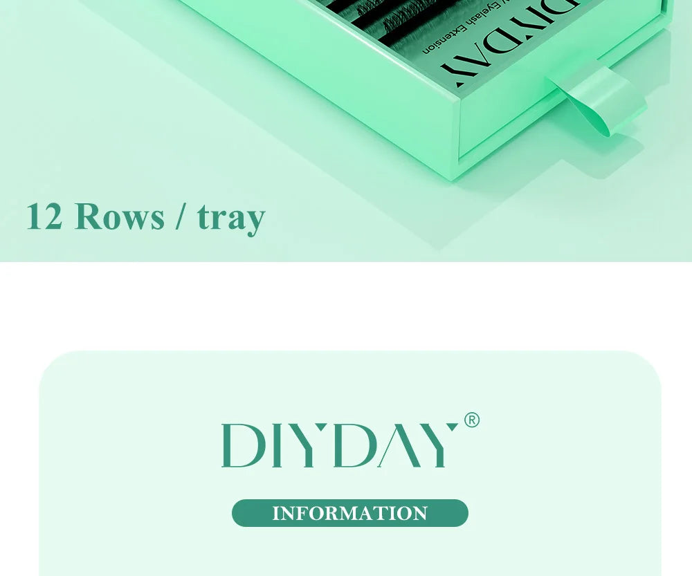 DIYDAY U-shaped 3D 4D 5D Eyelash Extension New Style U Shape W Bloom Lashes Premade Fans Lightweight Fluffy Mink Faux Eyelashes