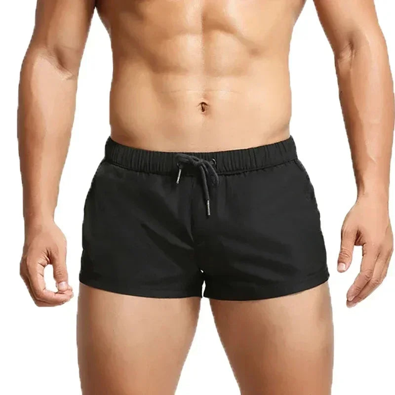 Men Casual Shorts With Pockets Mesh Boxer For Summer Gym
