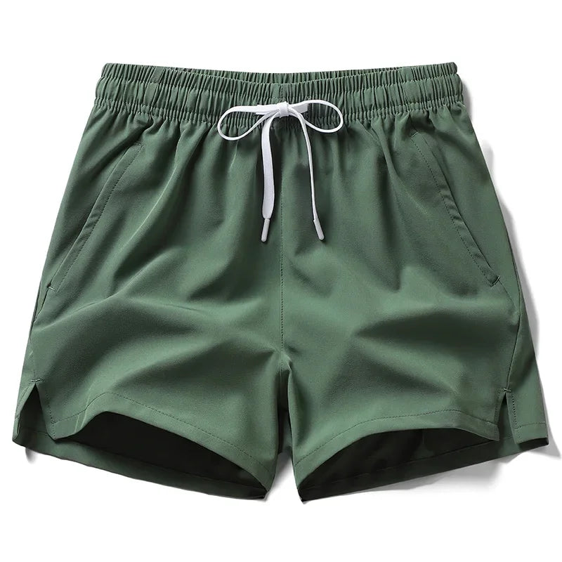 Summer Mens Sports Shorts Solid Color Casual Jogging Beach