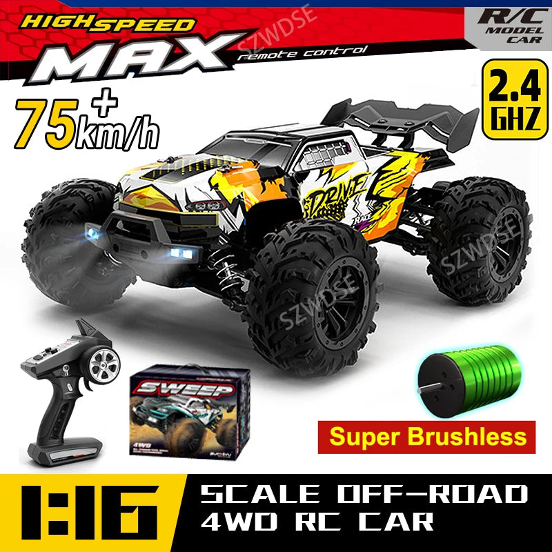 WLtoys Pro 4WD RC Car With LED Lights Remote Control