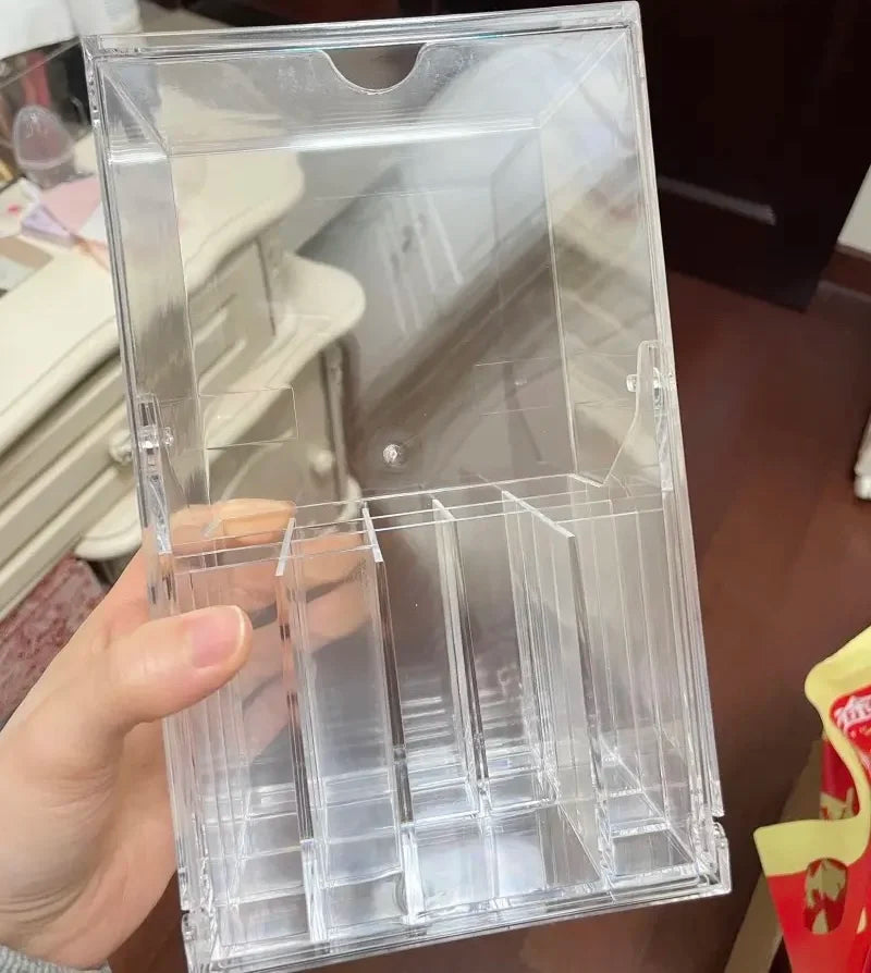 Brush Sleek Transparent Acrylic Makeup Brush Holder For Desk