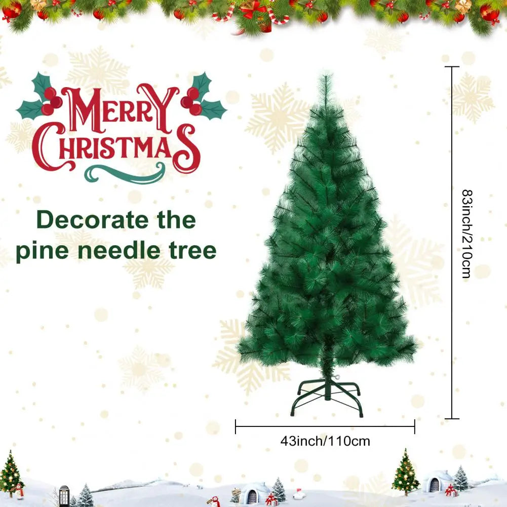 6/7FT Artificial Christmas Tree with Branch Tips with Sturdy Metal Stand, Imitation Pine Needle Xmas Tree for Home Office