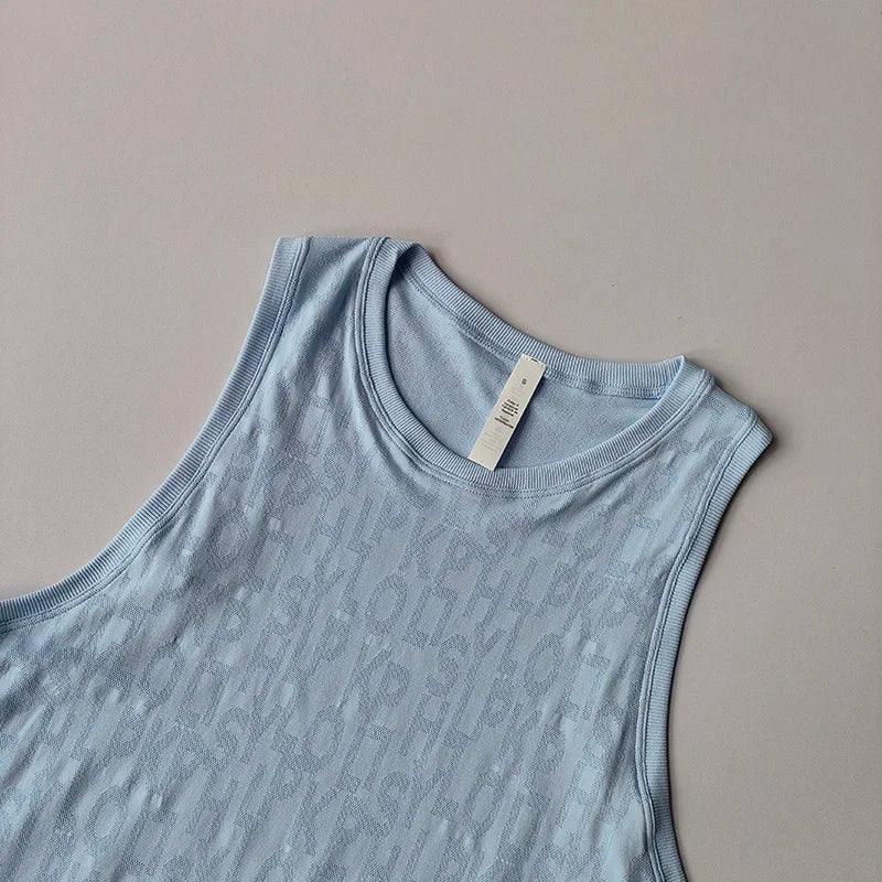 Womens Sleeveless Pilates Top Quick Dry Yoga Shirt For Fitness