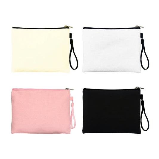 Canvas Cosmetic Bag Make Up Kit Pencil Pouch for Travel