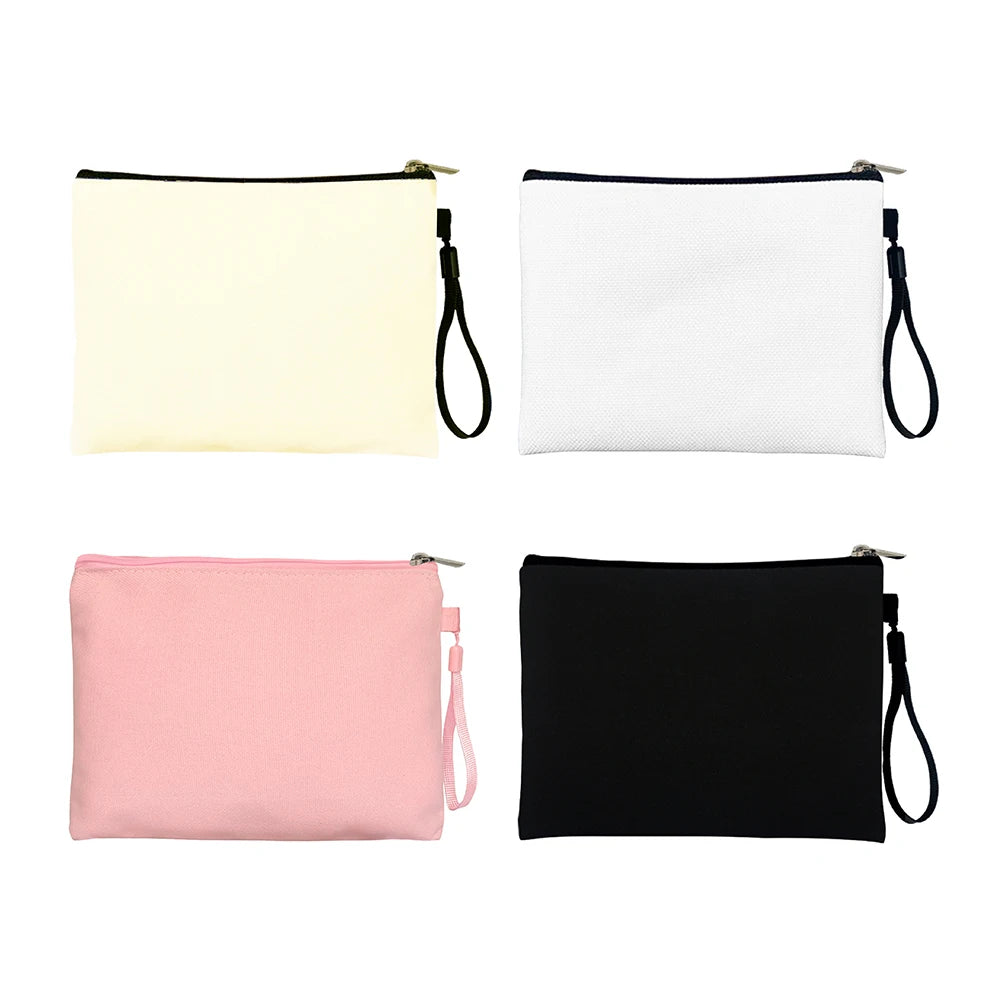 Canvas Cosmetic Bag Blank DIY Make Up Pouch Pencil Case