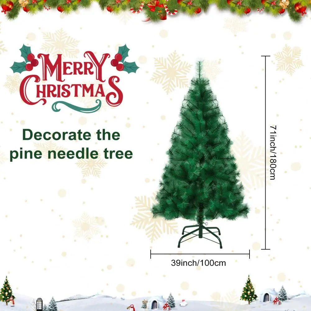 6/7FT Artificial Christmas Tree with Branch Tips with Sturdy Metal Stand, Imitation Pine Needle Xmas Tree for Home Office
