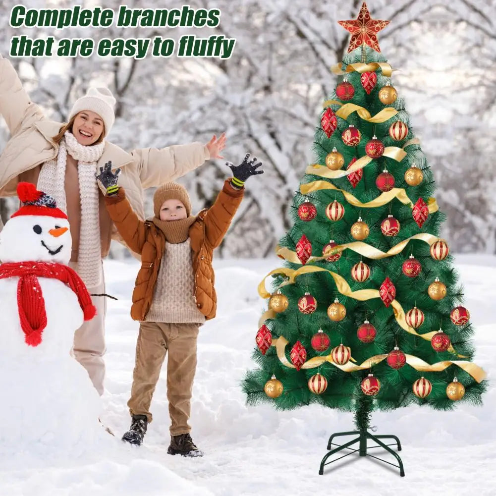 6/7FT Artificial Christmas Tree with Branch Tips with Sturdy Metal Stand, Imitation Pine Needle Xmas Tree for Home Office