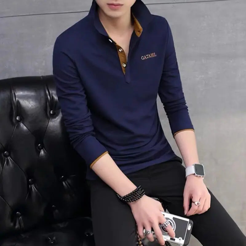 Shangkaka Men's Polo Shirt Slim Fit Casual Tee