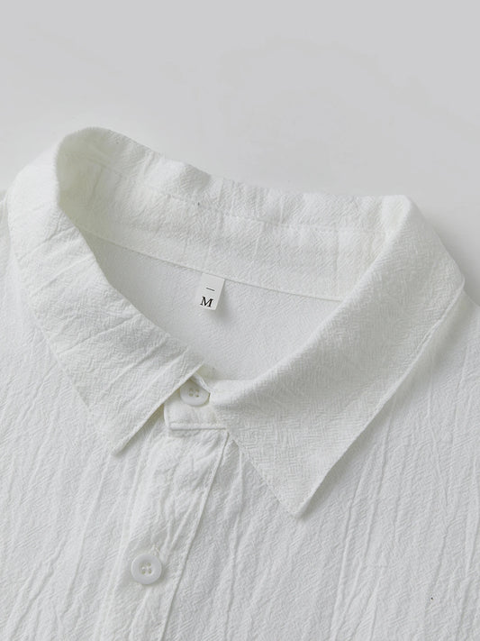 Guangdong Men's Button Up Shirt With Turn Down Collar