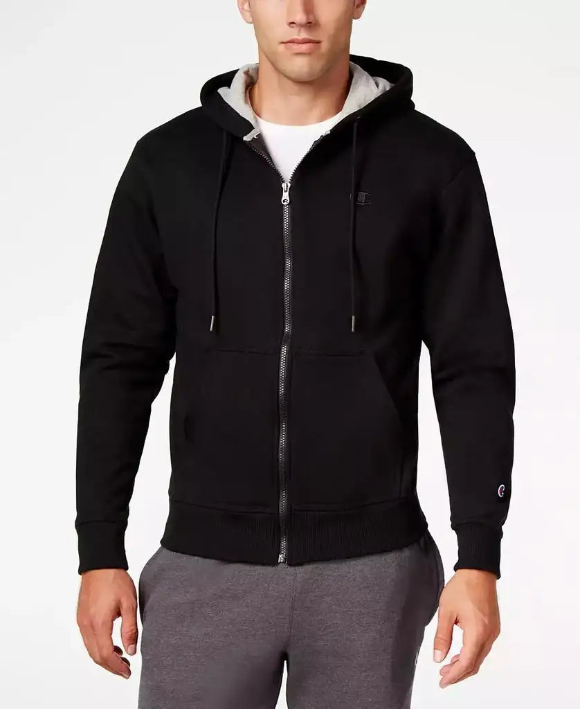 Champion Mens Powerblend Fleece Zip Hoodie Classic Fit