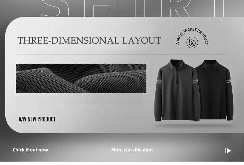 IppolichCN Casual Long Sleeve Sports Half Zipper Sweatshirt