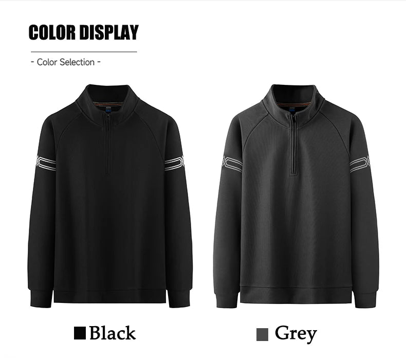 IppolichCN Casual Long Sleeve Sports Half Zipper Sweatshirt