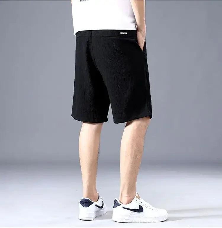 Mens Ice Silk Casual Shorts Loose Fit Summer Style Everyday