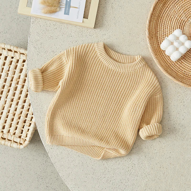 Suefunskry Newborn Unisex Knitted Long Sleeve Sweater