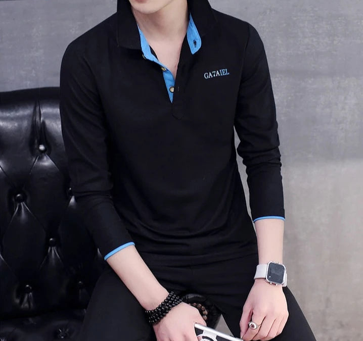 Shangkaka Men's Polo Shirt Slim Fit Casual Tee