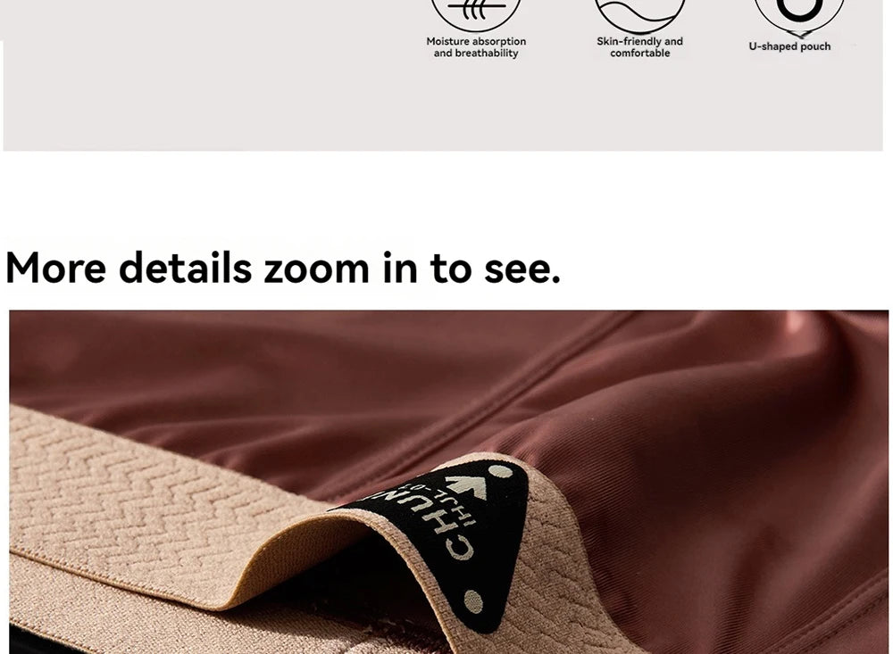 Briefs and Boxers Silk Ice Satin Men's Boxer Briefs Breathable