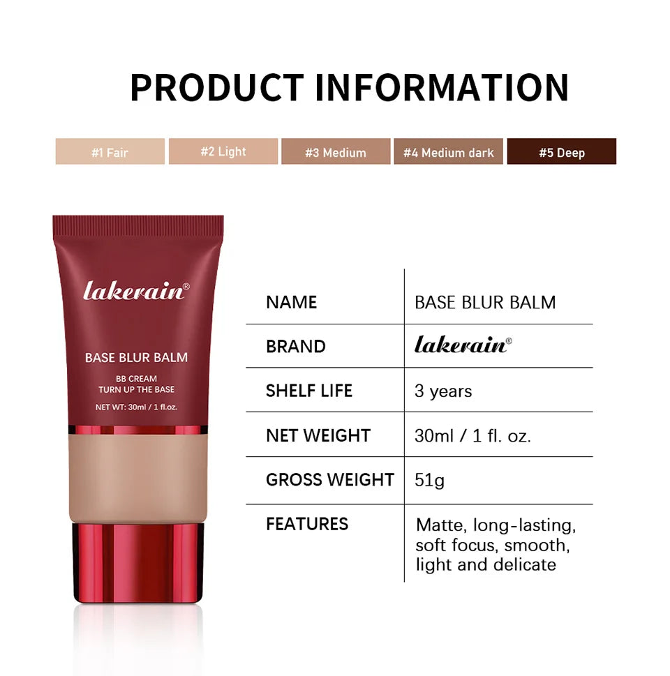 Ibcccndc Liquid Foundation Concealer Long Lasting Waterproof Makeup Base