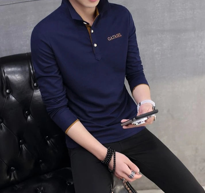 Shangkaka Men's Polo Shirt Slim Fit Casual Tee